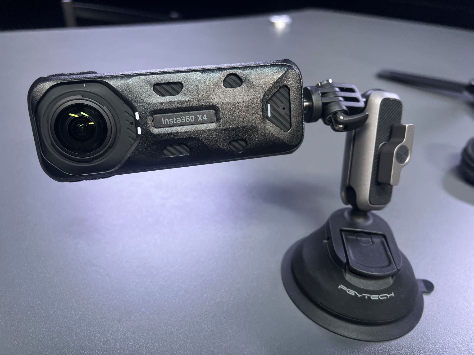 The Insta360 GO can be mounted discreetly for minimal distraction while still capturing a wide view.