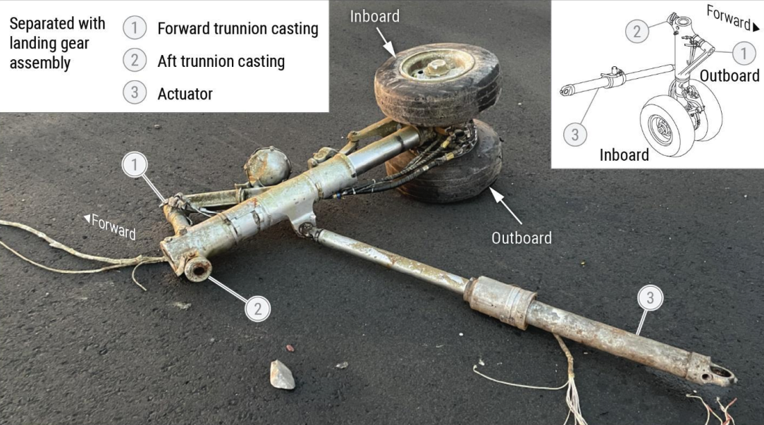 NTSB recommendations following Learjet gear assembly detachment.
